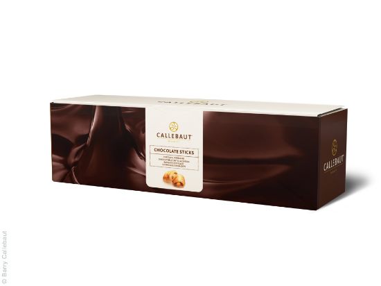 Bild von SCHOKOSTÄBCHEN 8CM CALLEBAUT ZARTBITTER