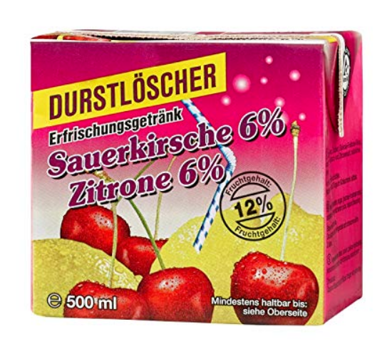 Bild von DURSTLÖSCHER SAUERKIRSCH-ZITRONE 12X0,5 LTR.