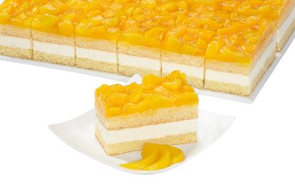 Bild von *1 ST. PFIRSICH-KÄSE-SAHNE-SCHNITTE (UK = 4 ST.)