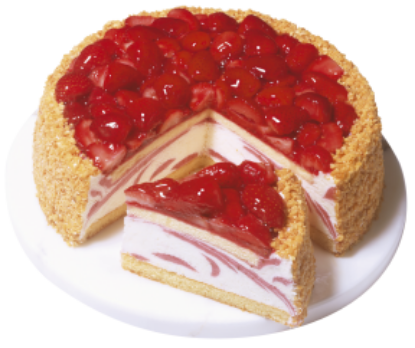 Bild von 1 ST. ERDBEER-BUTTERMILCH-TORTE UNGESCHNITTEN