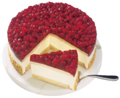 Bild von 1 ST. HIMBEER-KÄSE-SAHNE-TORTE UNGESCH.