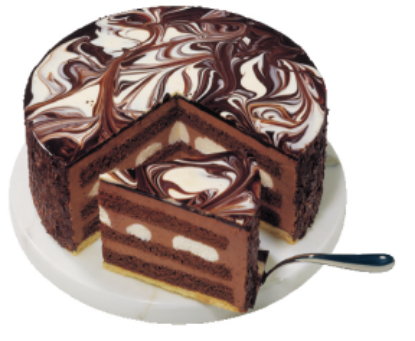 Bild von 1 ST. SCHOKO-SAHNE-DUO-TORTE 28 CM