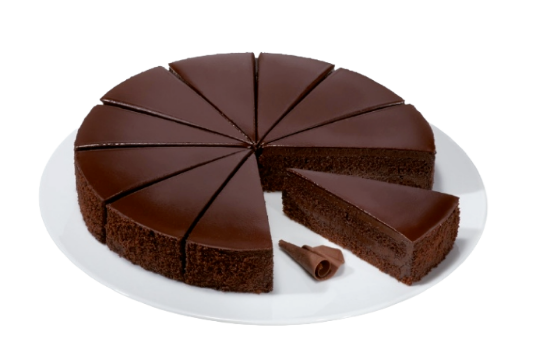 Bild von *1 ST. "TOUT AU CHOCOLAT" TORTE (UK = 6 ST.)