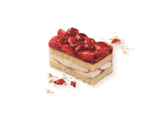 Bild von *1 ST. ERDBEER-HIMBEER-JOGHURT-SCHNITTE