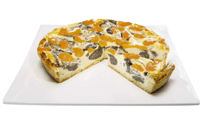 1 ST. MOHN-MANDARINEN-KÄSEKUCHEN