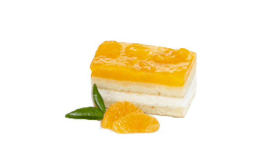 Bild von 1 ST. MANDARINEN-KÄSE-SAHNE-SCHNITTE (UK=4STK)