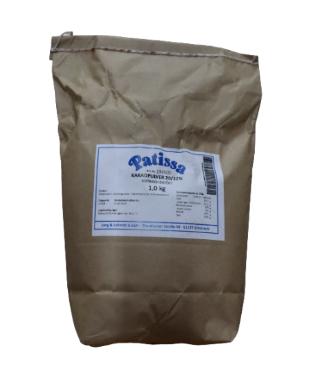 Bild von 1KG PATISSA KAKAOPULVER 20-22%