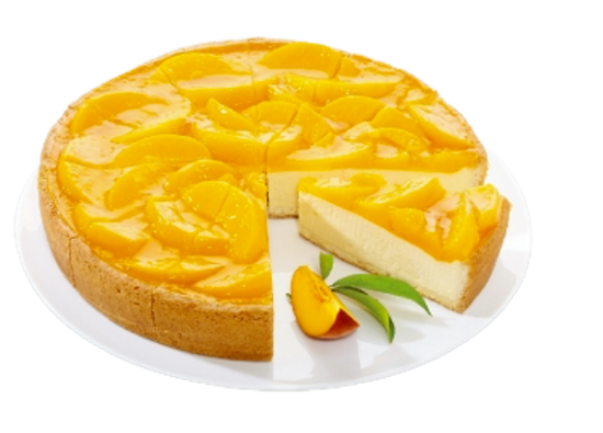 Bild von 1 ST. PFIRSICH-RAHM-KÄSE-TORTE ( UK= 4 STK )